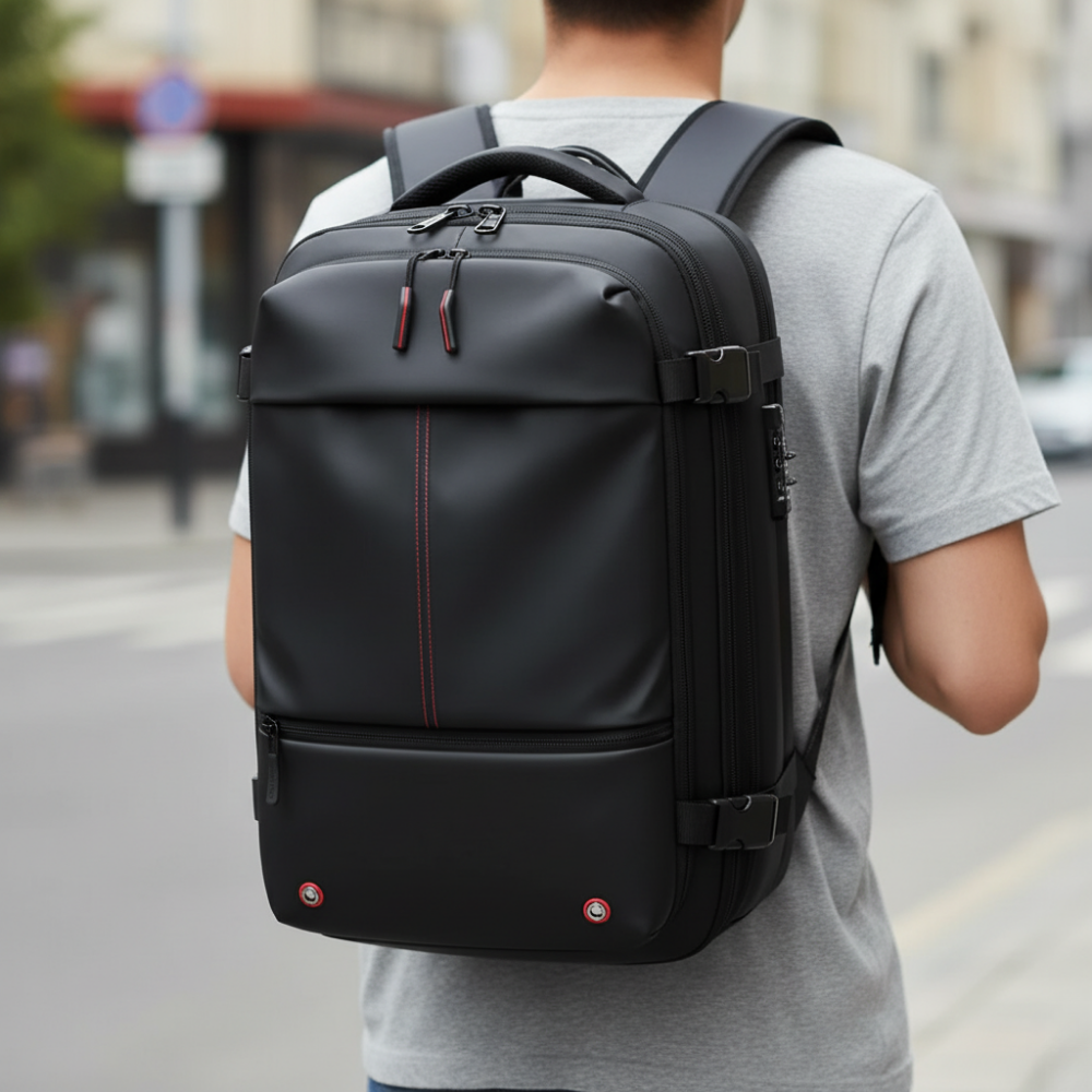 NomadLock 2 — 25 à 50L - Sac à Dos Étanche, Extensible et à Compression