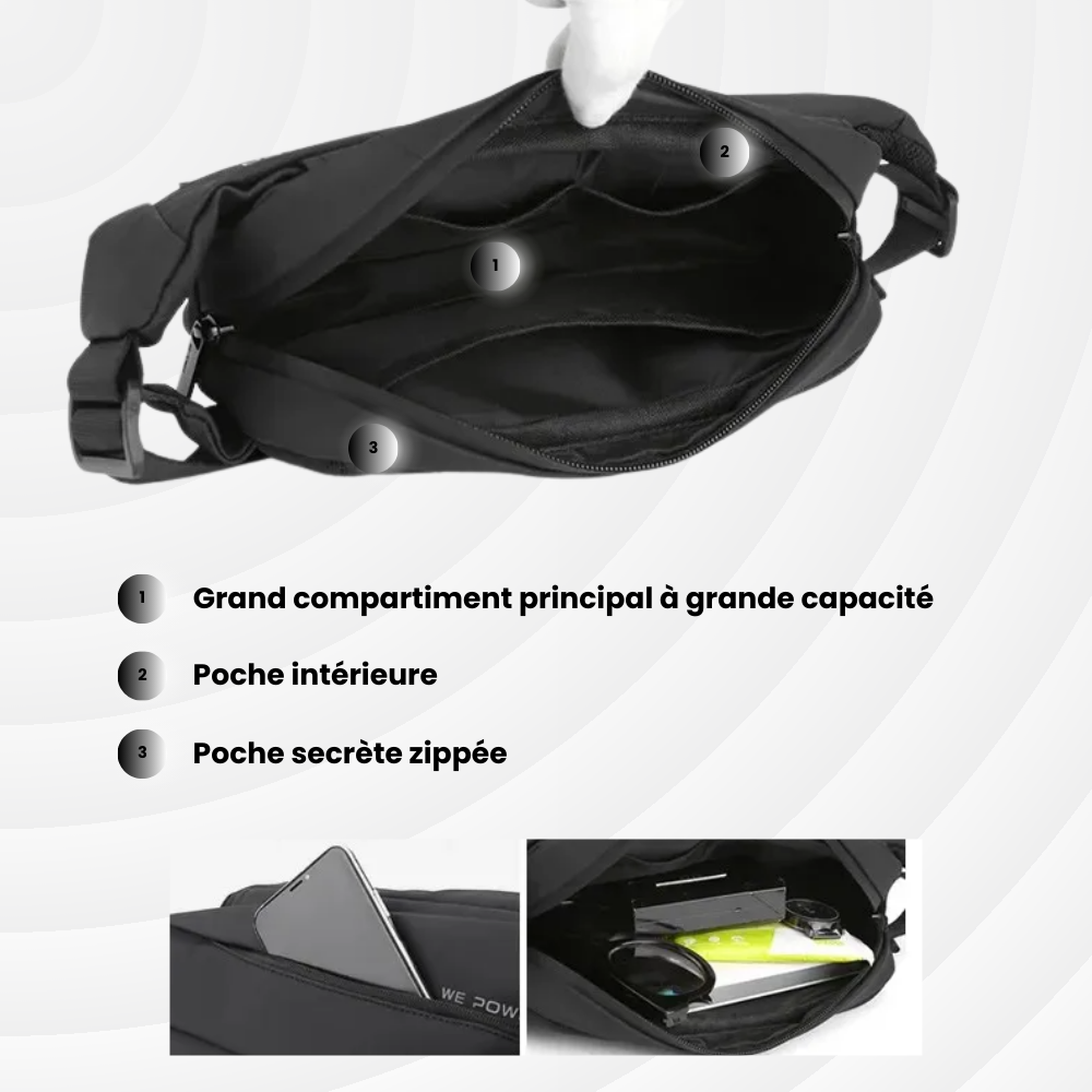StreamLine – Sac bandoulière épuré et organisé