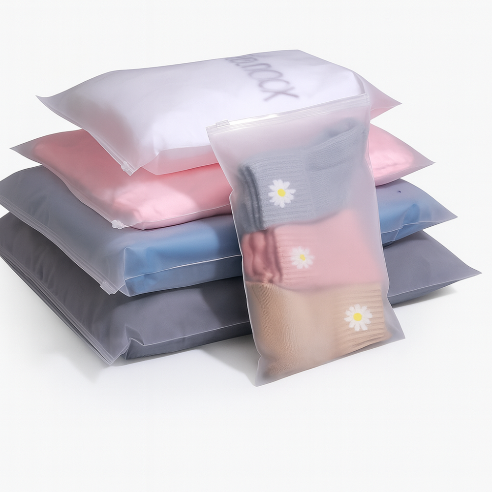 Sacs de rangement givrés à fermeture éclair avec trou d’air – Lot de 10