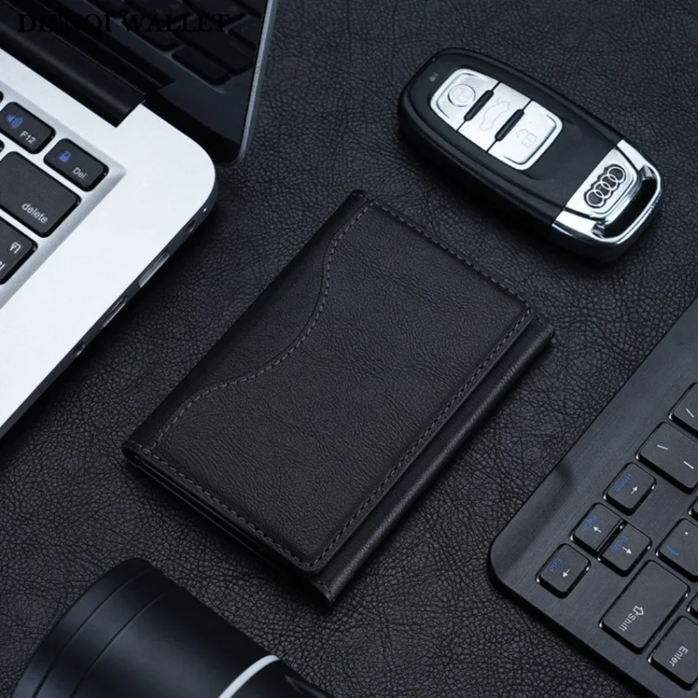 Portefeuille magnétique iPhone Magsafe – Étui cuir PU avec 6 cartes