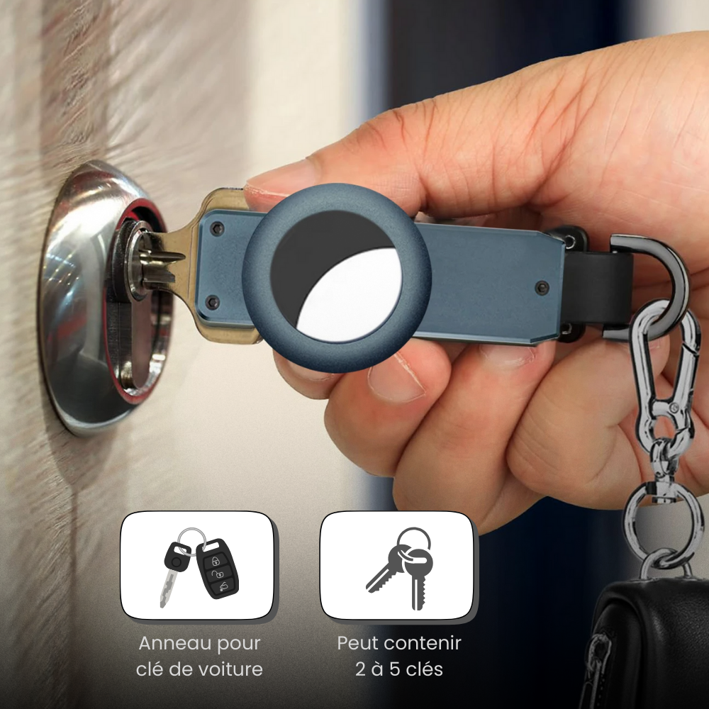 Organiseur de clés minimaliste en aluminium – Porte-clés compact 2 à 5 clés
