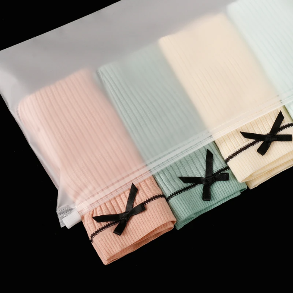 Sacs de rangement givrés à fermeture éclair avec trou d’air – Lot de 10
