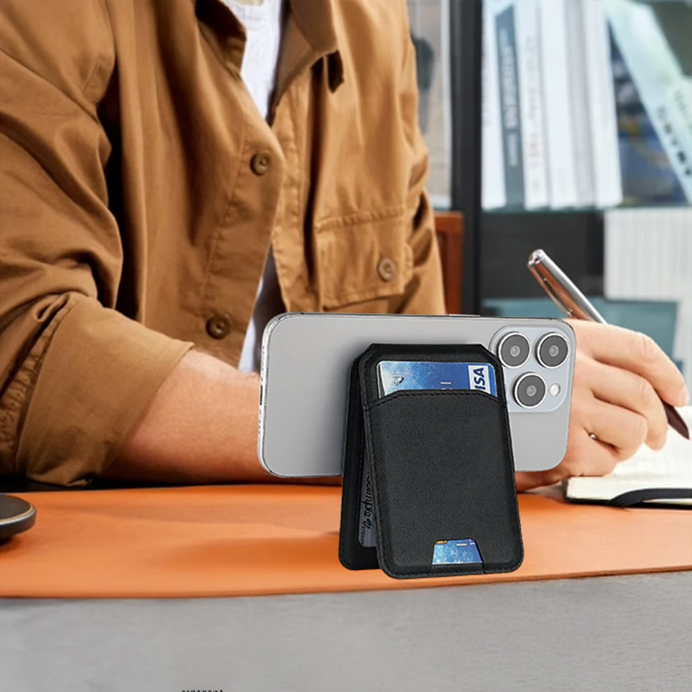 Étui portefeuille luxe cuir magnétique – Compatible iPhone 16/15/14 Pro Max