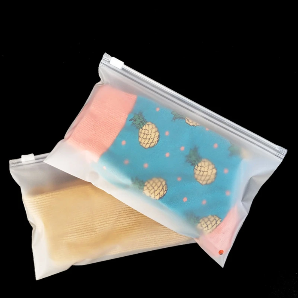Sacs de rangement givrés à fermeture éclair avec trou d’air – Lot de 10