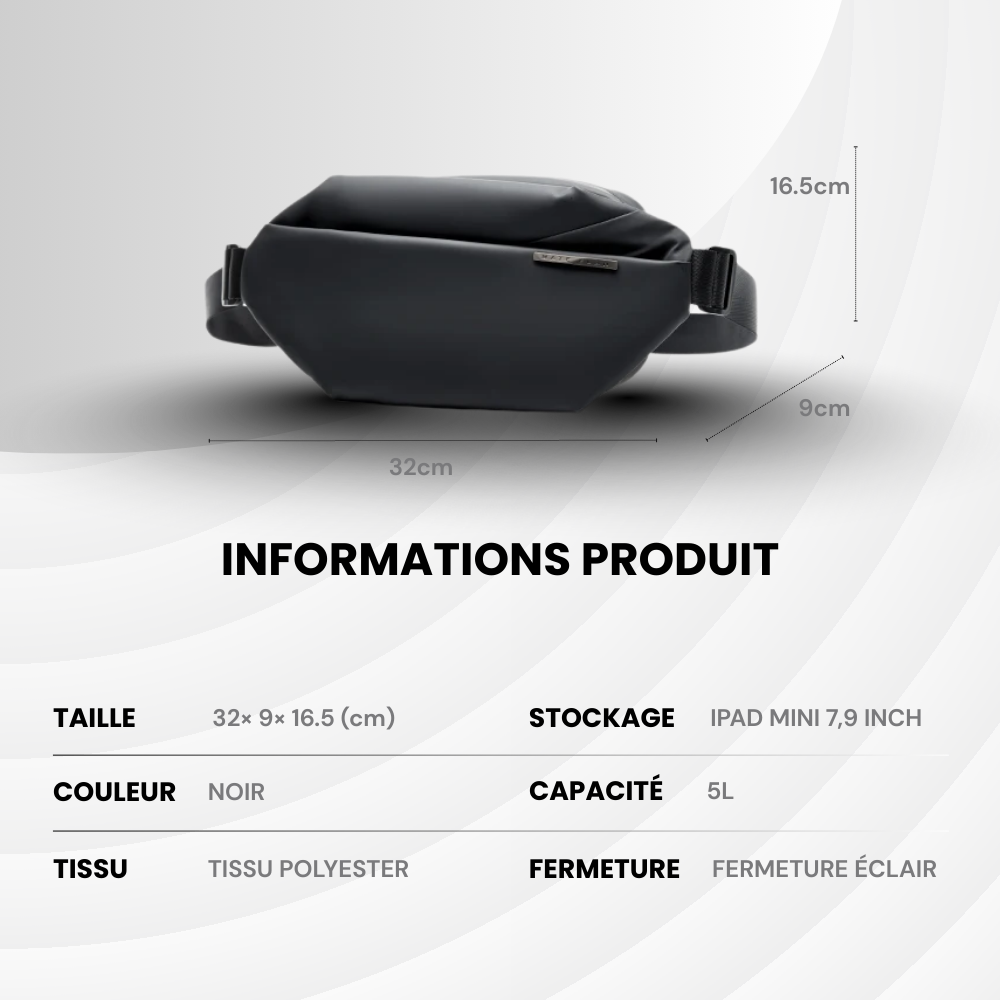 FlexPouch — Sac à bandoulière étanche pour iPad mini 7,9″