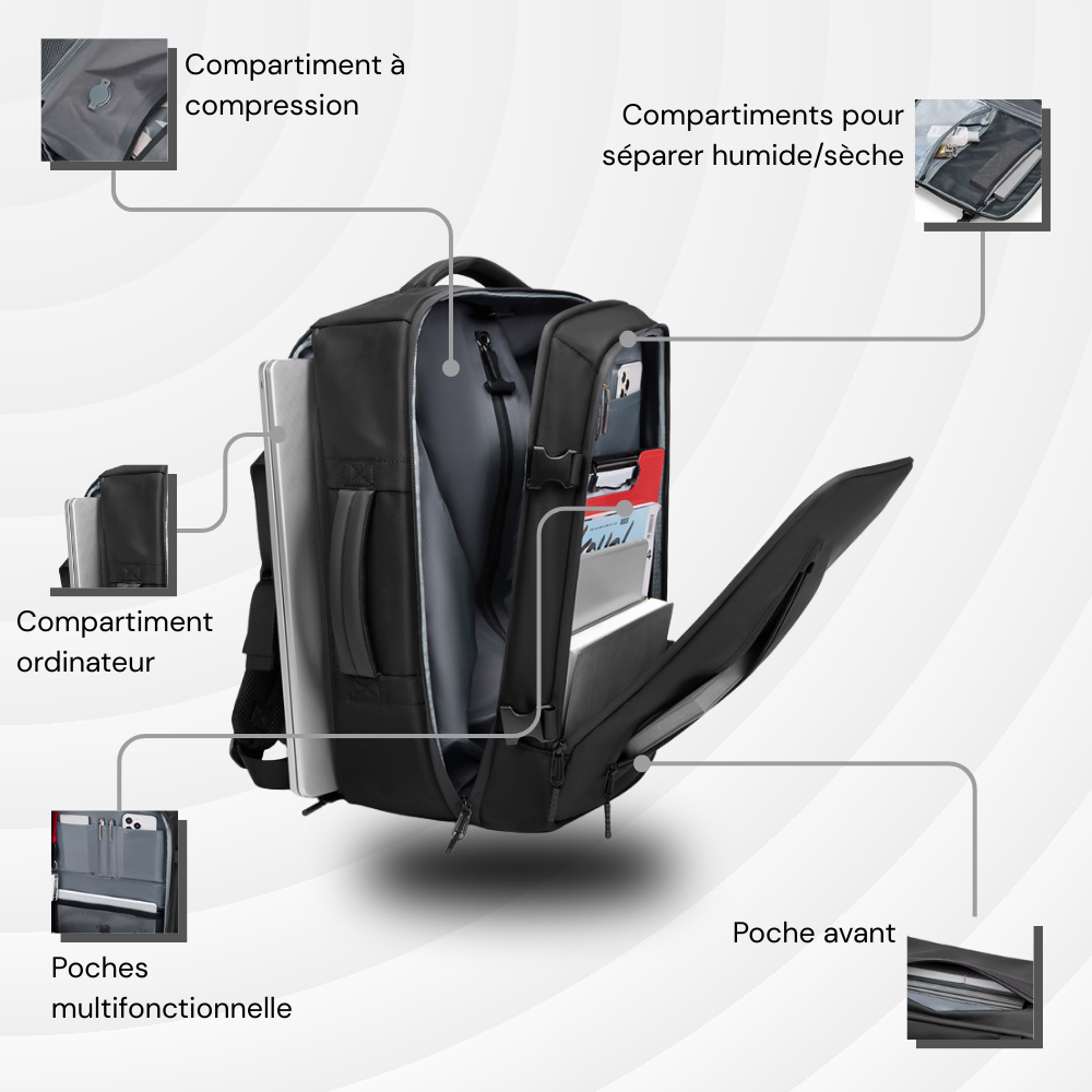 NomadPack Go — 20 à 35L - Sac à dos cabine à compression