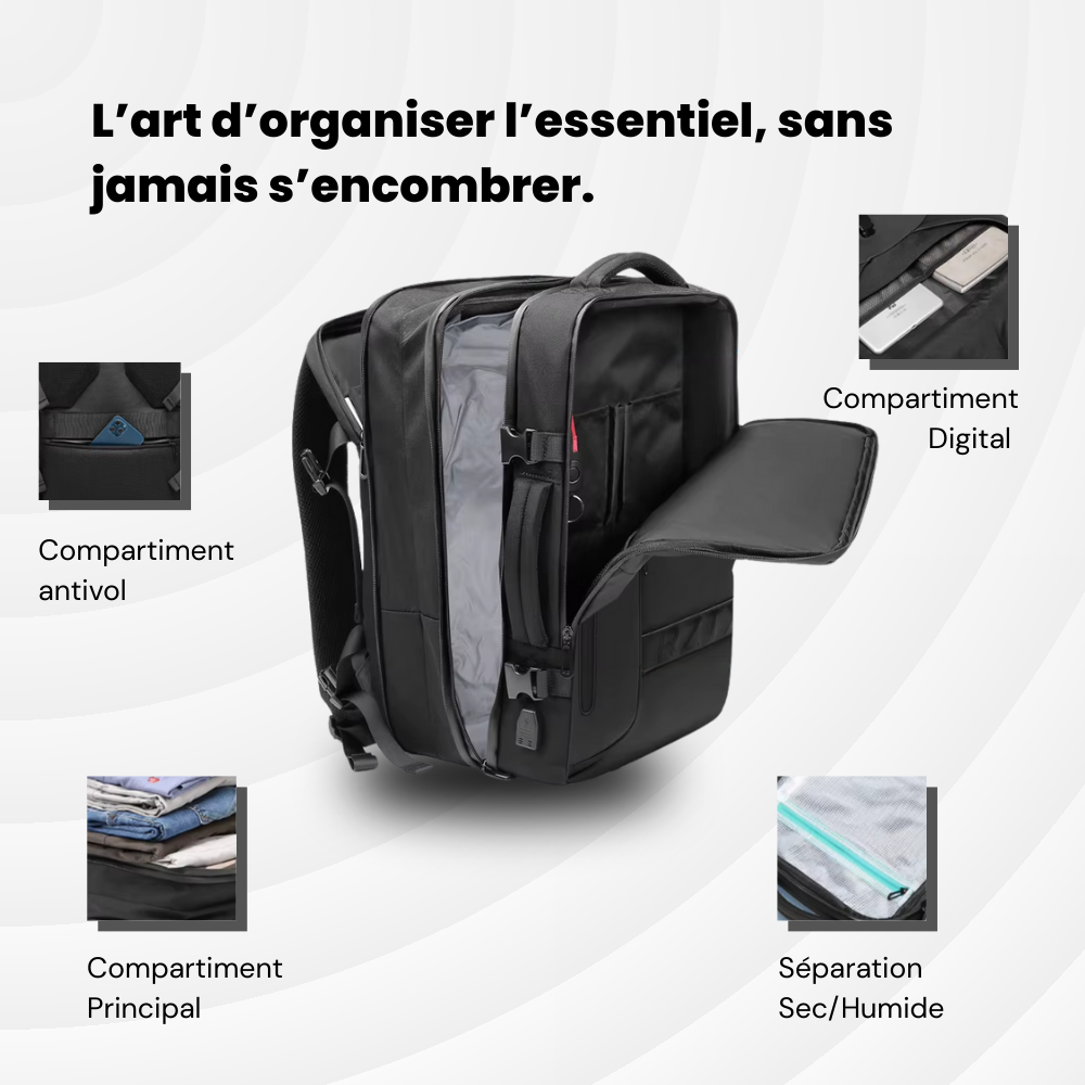 NomadPack — 25 à 40 L - Sac à dos Extensible et à Compression