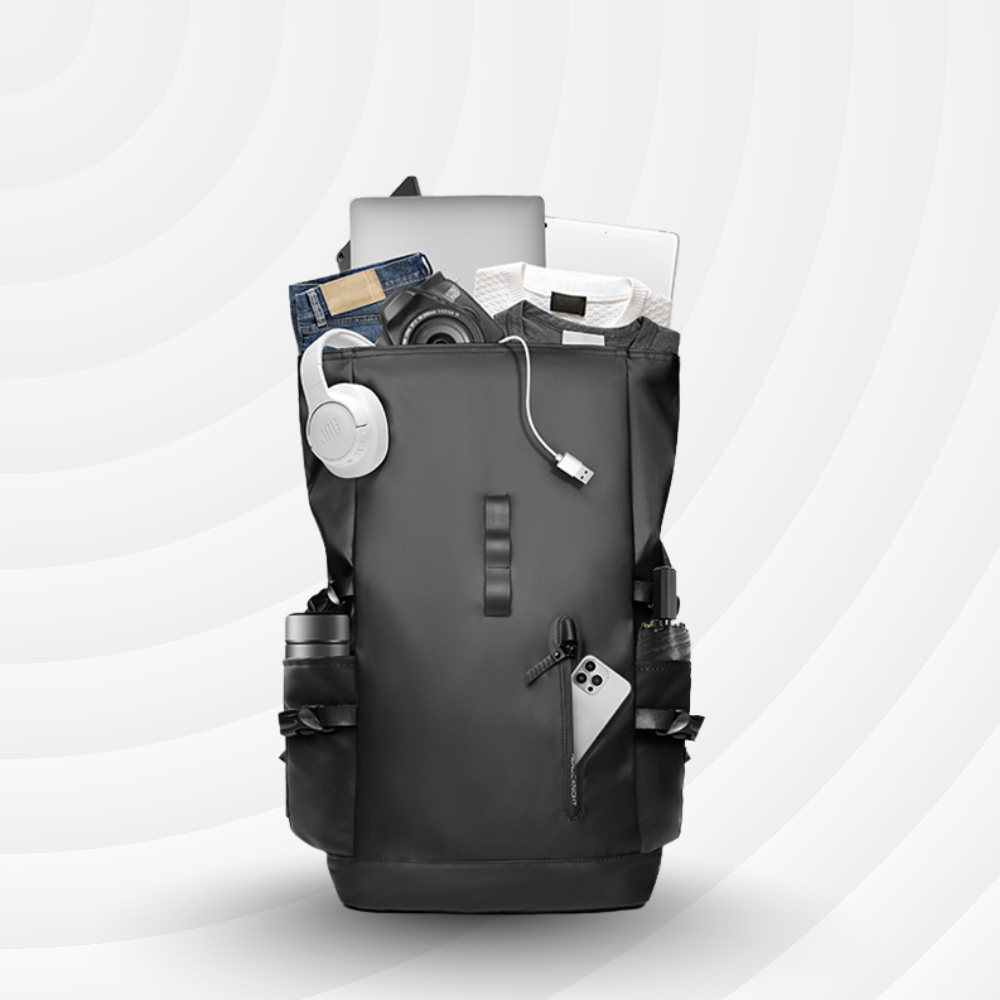 Roll NomadBack — 20 à 27 L - Sac à dos extensible & USB