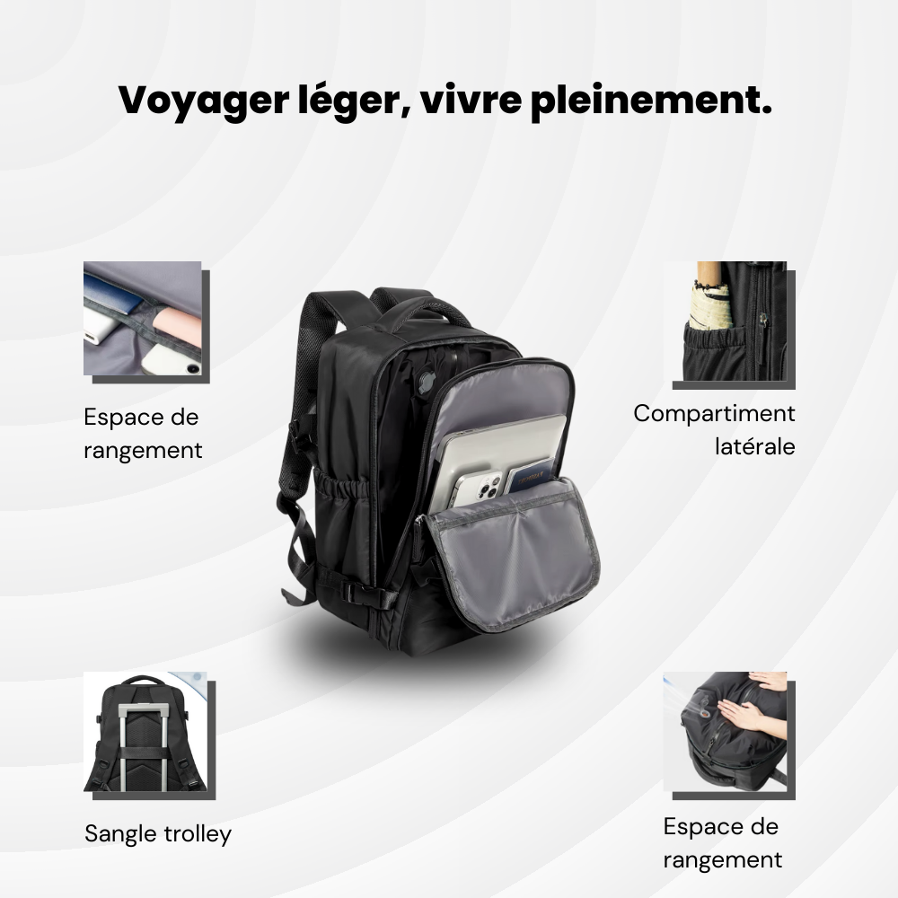Usual — Backpack Lite 20 à 30L - Sac à dos extensible et à Compression
