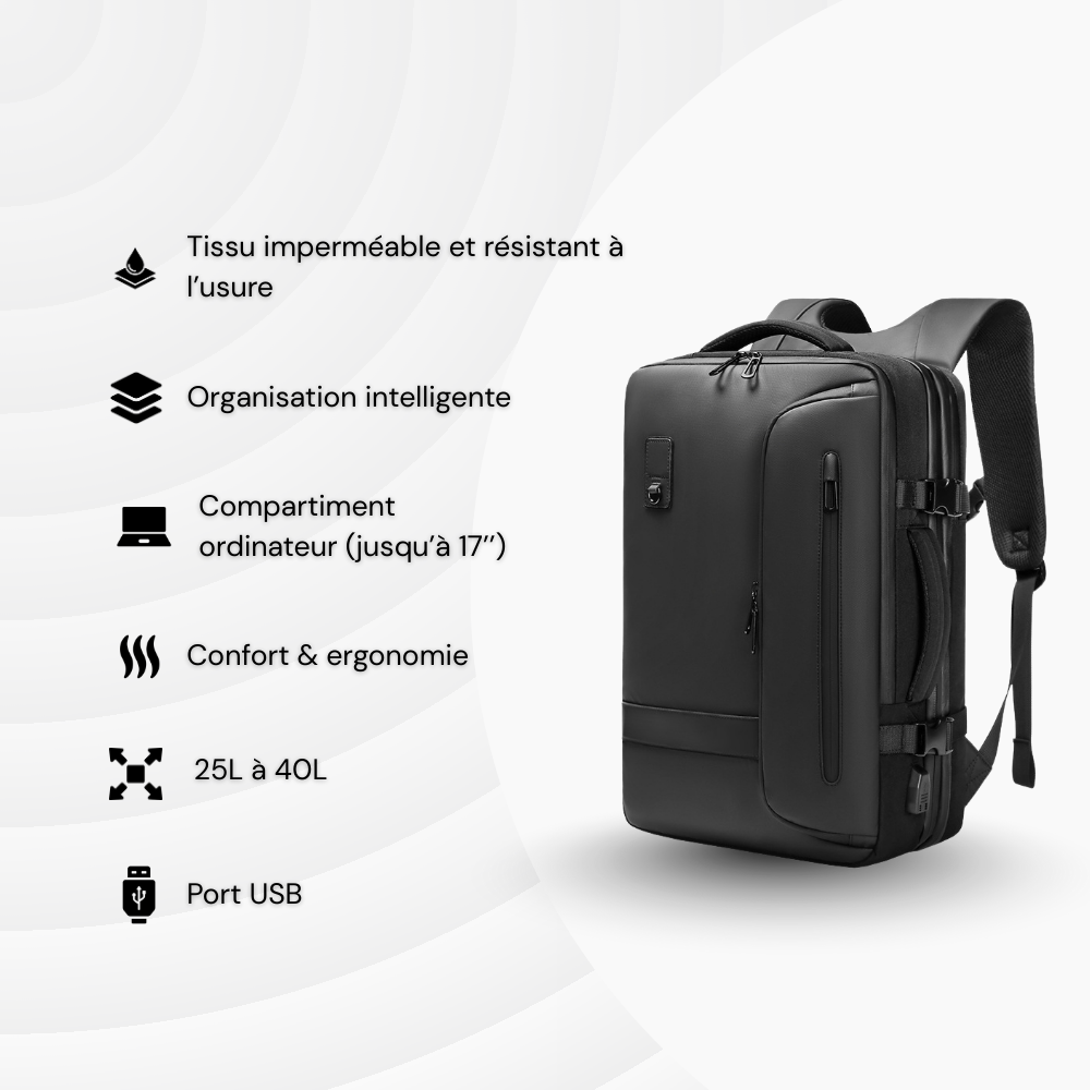 NomadPack — 25 à 40 L - Sac à dos Extensible et à Compression