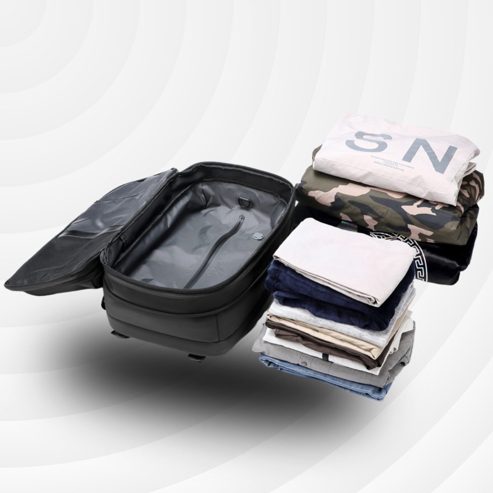 NomadLock 2 — 25 à 50L - Sac à Dos Étanche, Extensible et à Compression