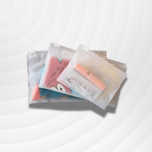 Sacs de rangement givrés à fermeture éclair avec trou d’air – Lot de 10