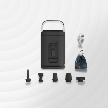 Pompe à air portable sans fil – Gonflage et dégonflage rapide avec 5 embouts
