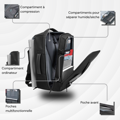 NomadPack Go — 20 à 35L - Sac à dos cabine à compression