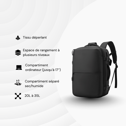 Nomadlite — 20 à 35L  Sac à dos extensible et à Compression