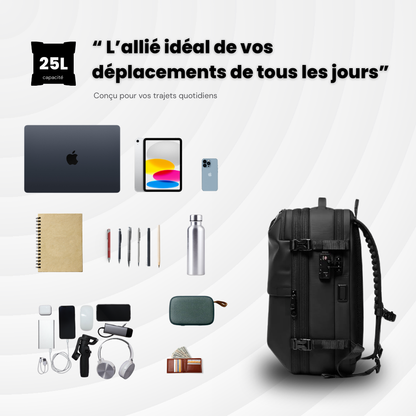 NomadLock — 25 à 50L – Sac à Dos Étanche & Extensible à Compression